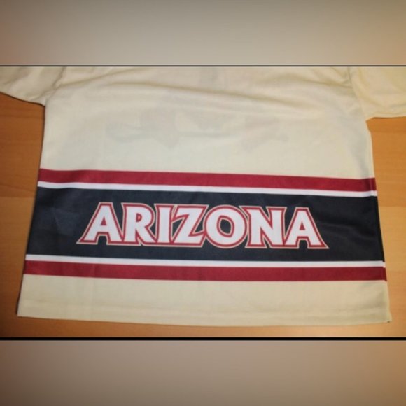 NLL National Lacrosse League Arizona Sting Jersey Small Reebok CCM Beige Red - Picture 6 of 6